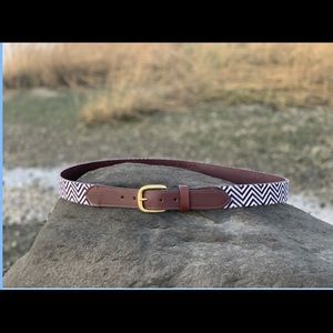 Zigzag Needlepoint Belt